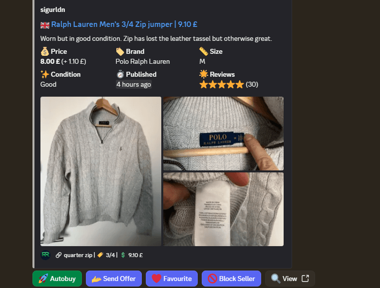 RL 3/4 Zip