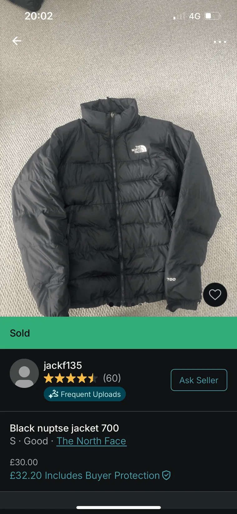 The North Face TNF Nuptse 700 bought